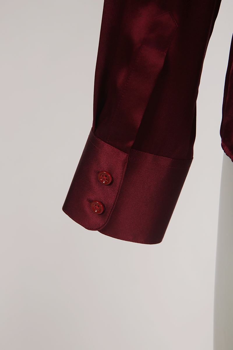 Red Silk Blouse