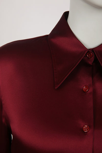 Red Silk Blouse